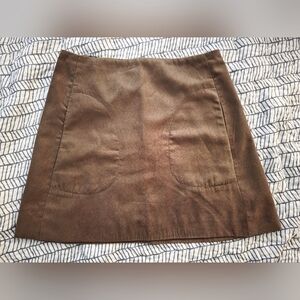 Zara Brown A-Line Skirt